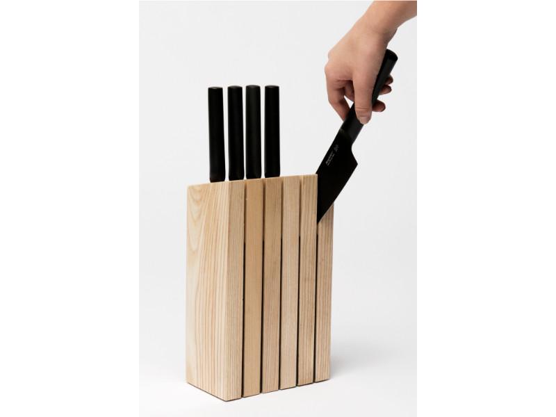 Image 2 of Ron 6" Wooden Knife Block