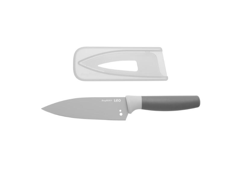 Image 2 of Leo 5.5" Stainless Steel Chef Knife with Herb Stripper, Gray
