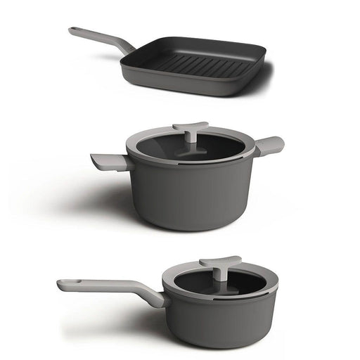 Image 1 of Leo 5Pc Non-Stick Cookware Set, Grey