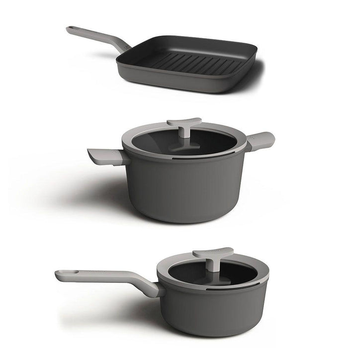 BergHOFF Leo 5Pc Non-Stick Cookware Set, Grey